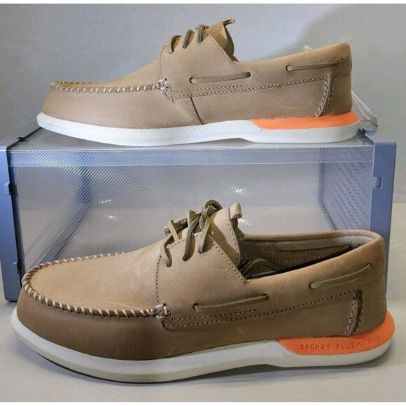 Sperry  Men's Top  Sider A/O Plushwave 2.0  Sand  Boat  Shoes  Size 9 M - Picture 1 of 16
